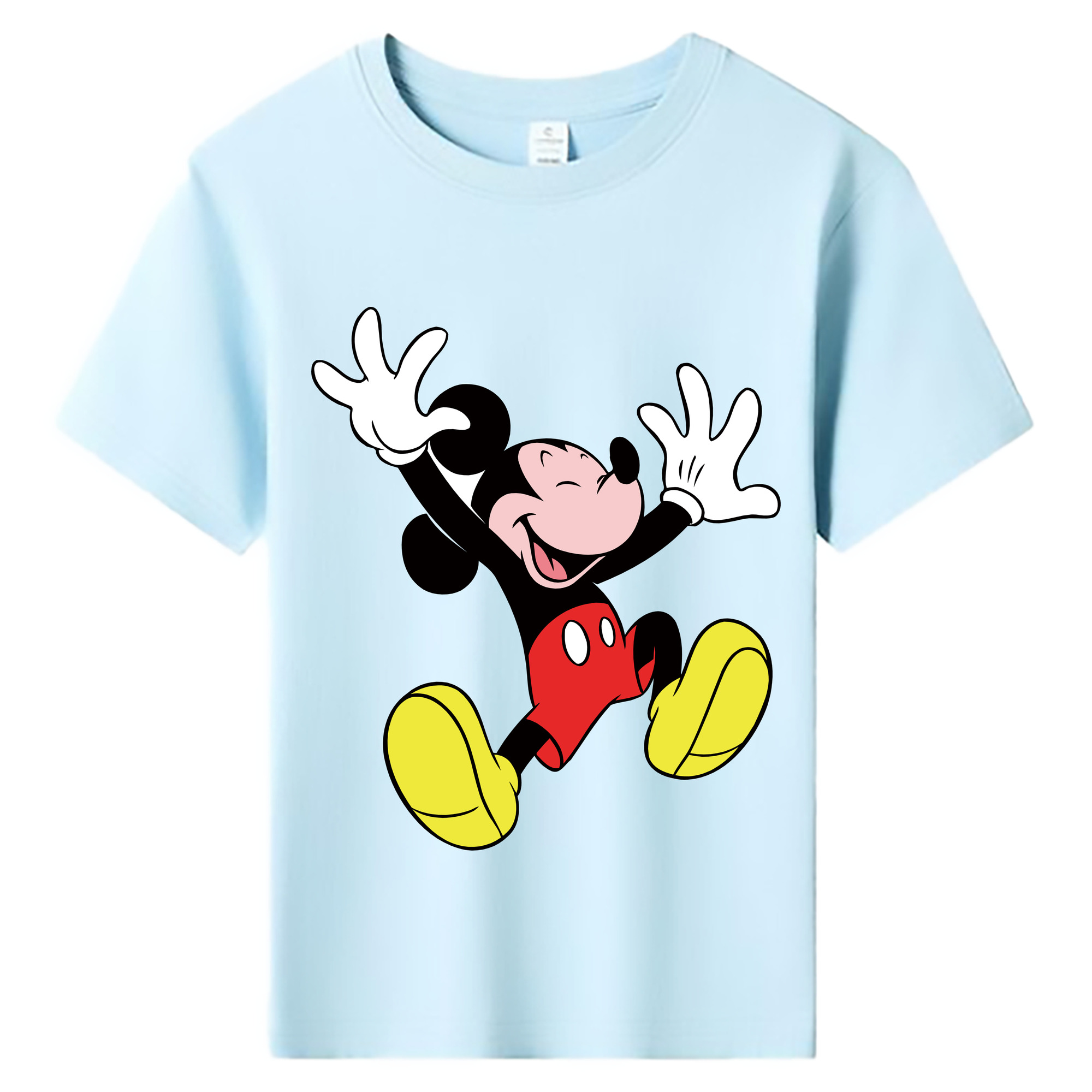 ミッキーマウス Mickey Mouse 綿100％キッズTシャツ（フロントプリント）